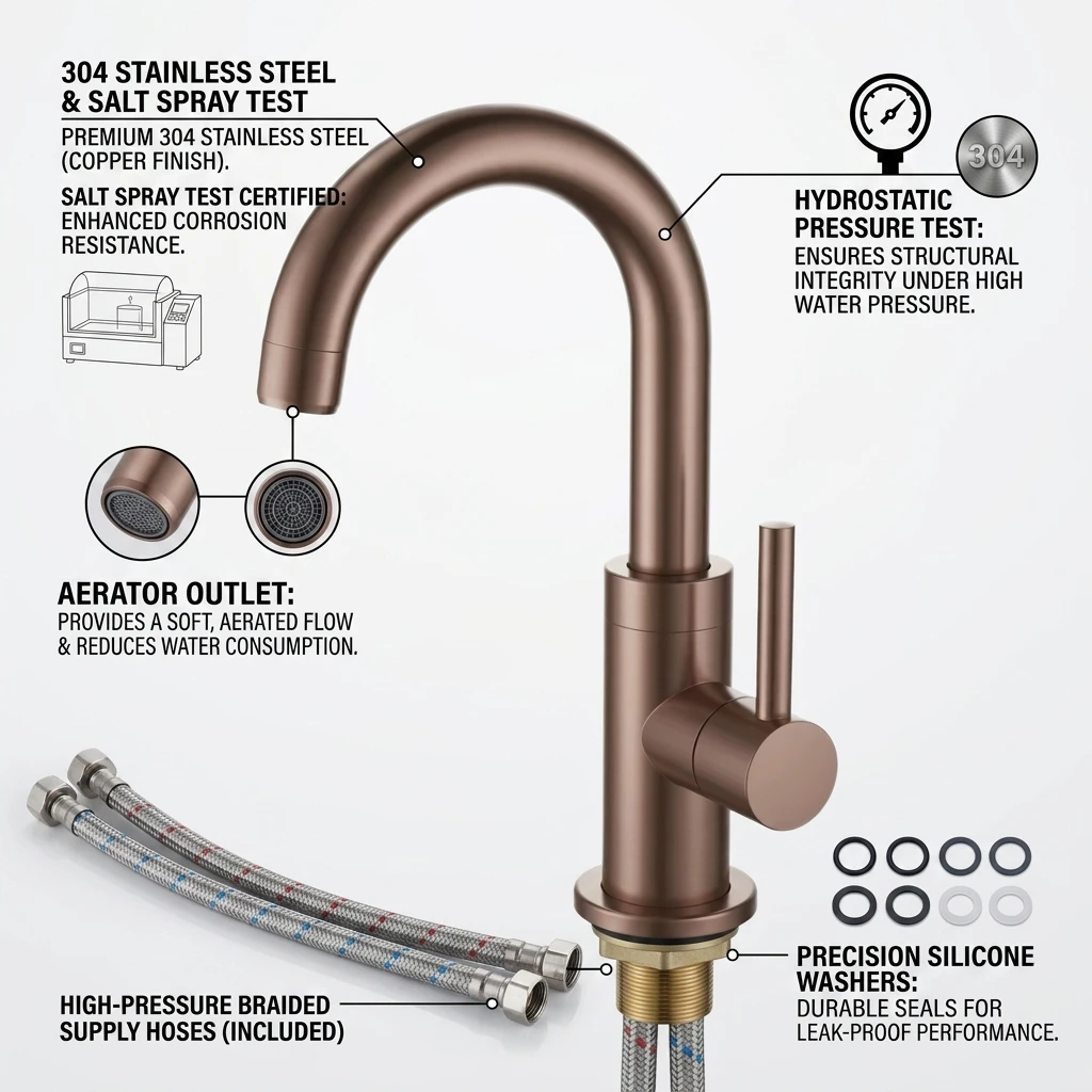 最佳奢华设计经济实惠单孔塑料现代式台面安装单把手厨房水龙头5年保修餐饮用 缩略图 2