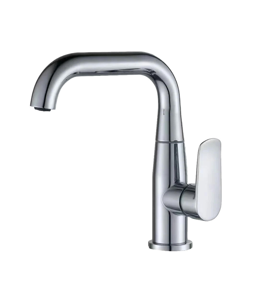 SL-350-1 现代弧形厨房水龙头 360 度旋转喷嘴冷热水混合水龙头 9 级镜面镀铬黄铜水槽水龙头 详情图 5