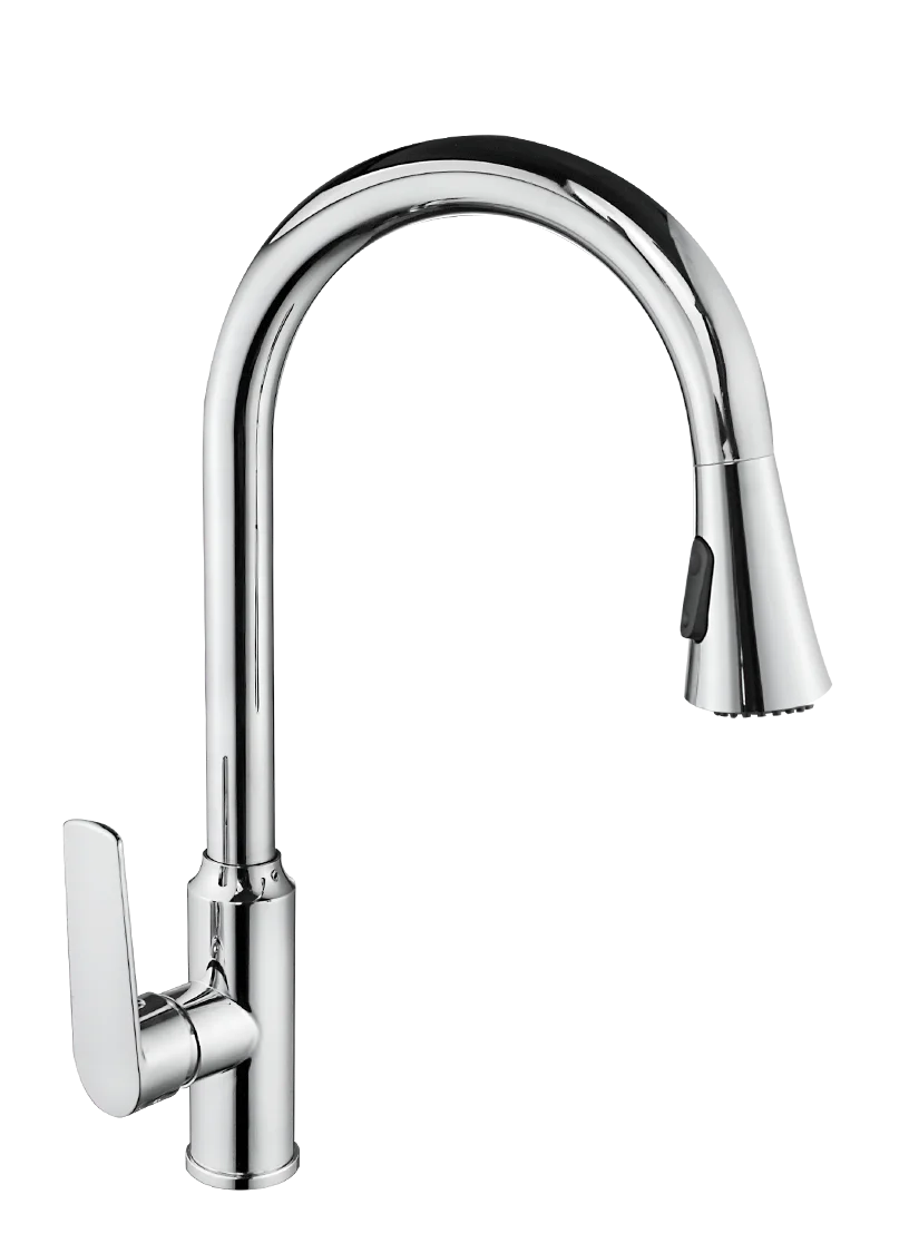 SL-610-1 下拉式厨房水龙头 360 ° 旋转式双模式喷雾磁力底座 9 级镀铬 缩略图 5