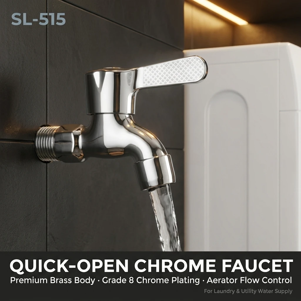 SuLin SL-515 高级黄铜快开式多功能水龙头 - G1/2" 镀铬龙头
